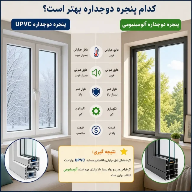 کدام پنجره دوجداره بهتر است