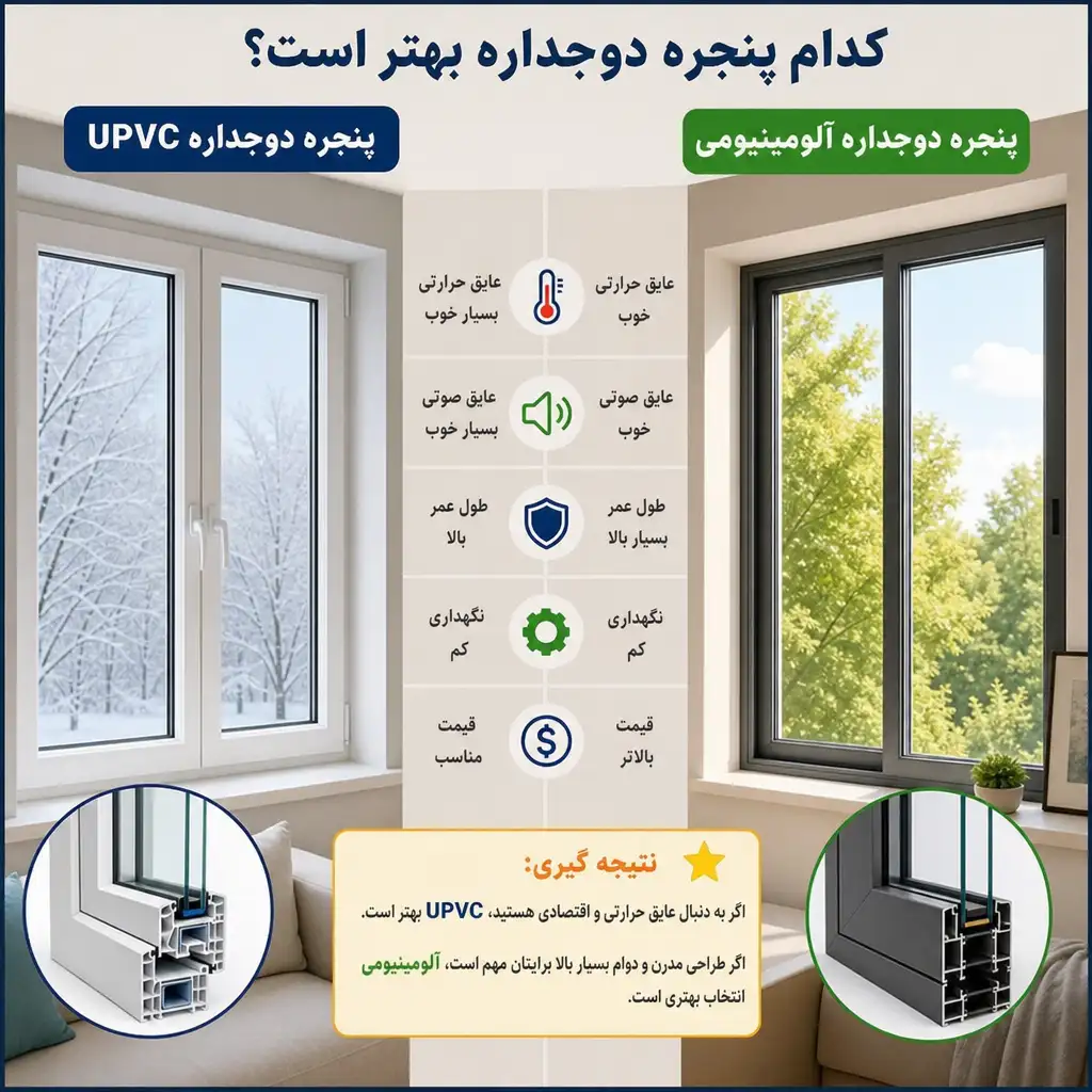 کدام پنجره دوجداره بهتر است